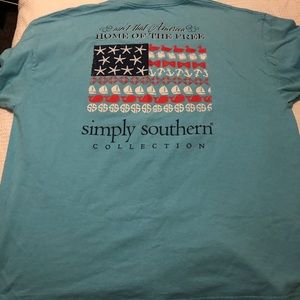 Patriotic Simply Southern Shirt Size 2X.